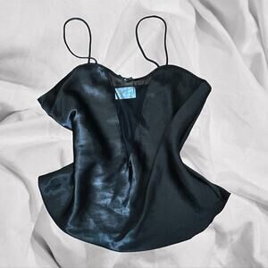 Black satin 90s vintage cami